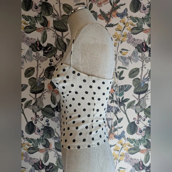 Reformation- Cream and Black Polka Dot Tank- Size 4 - Picture 2 of 3